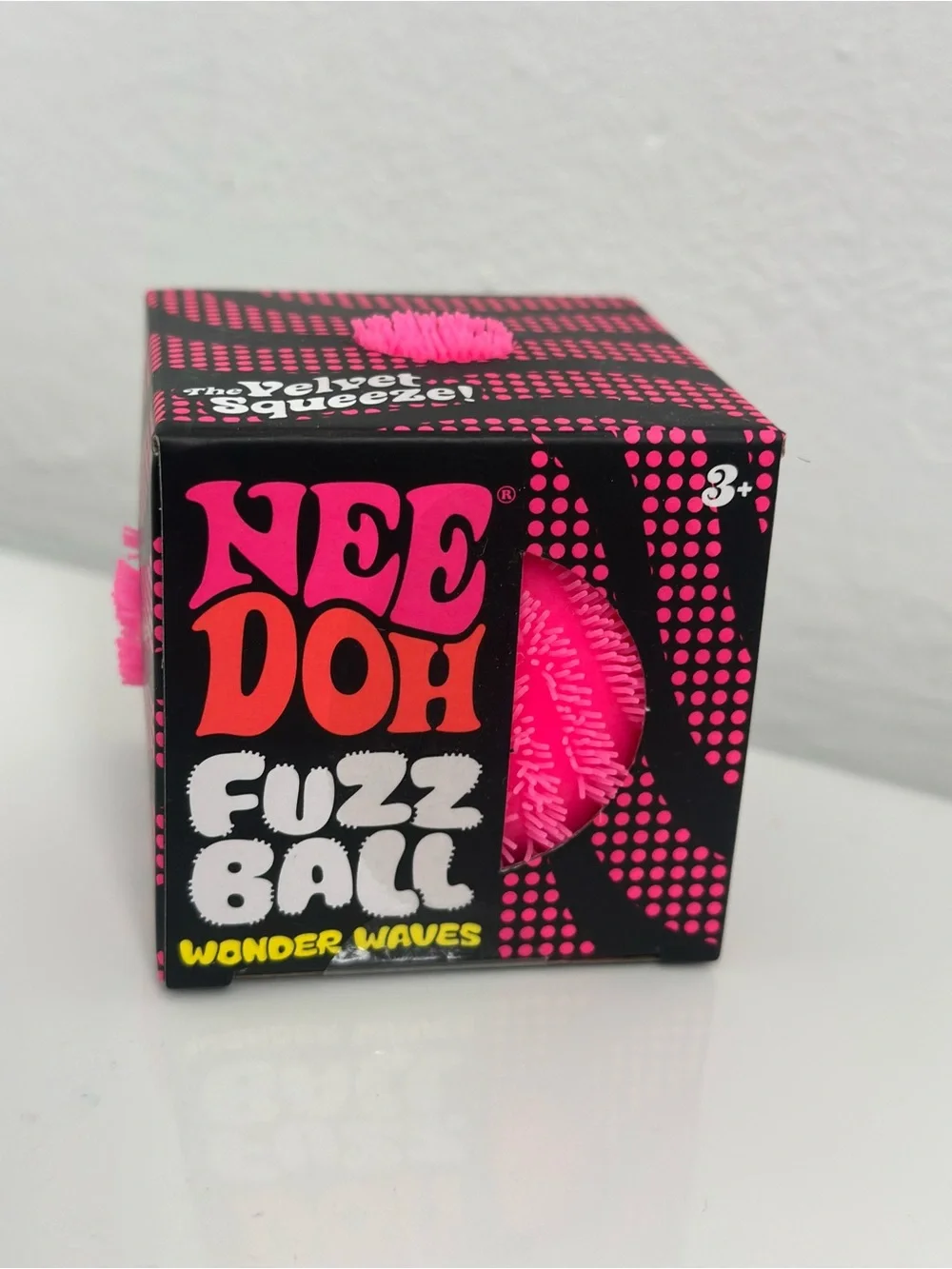 NeeDoh Fuzz Ball Wonder Waves - Bright Pink Sensory Toy